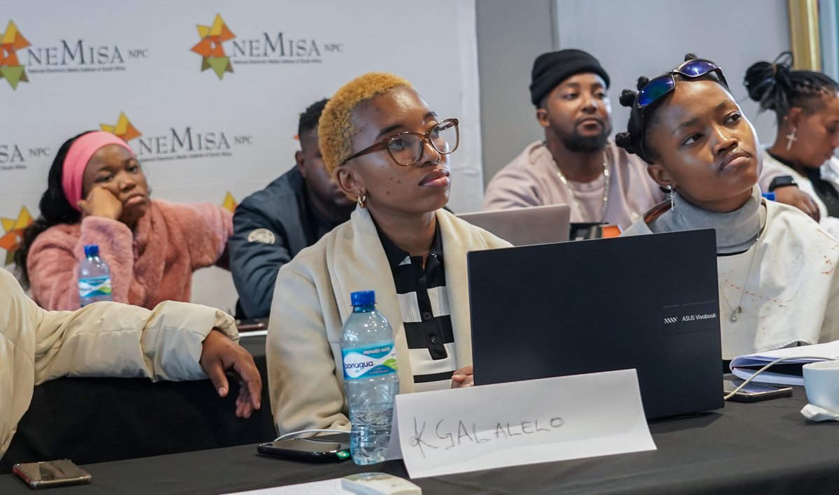 NEMISA_'s tweet photo. 🎬 The #NextGenCreatorsSA program is in full swing in @ModiriMolemaDM
Aspiring filmmakers are being empowered through skills and mentorship.
Powered by @CommsZA , @Google , and @NEMISA_
#FilmTraining #YouthEmpowerment #CreativeSA https://t.co/iHbh680tfL