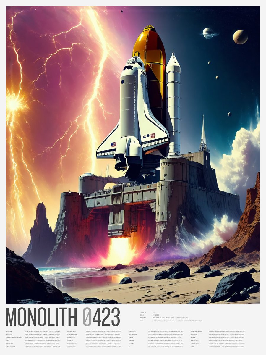 🆕 Monolith #423
mnlth.ai/token/423