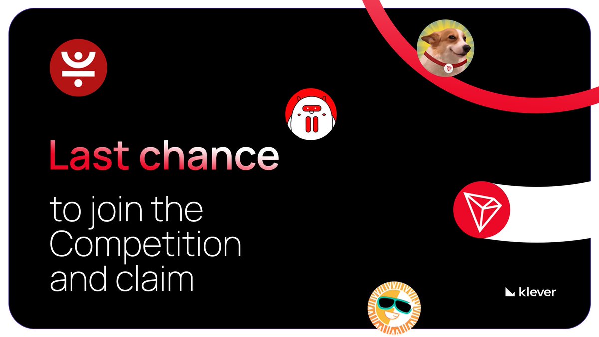klever_io's tweet photo. ⏳ Last chance to join the TRON Swap Competition!
Swap your favorite #TronTokens today and compete for your share of the $500 prize pool 💰
Ends tonight at 23:59 UTC — don’t miss it!
Swap now in Klever Wallet 👇
https://t.co/QlEAYEaAmU
#justinsun #sunswap #sunpump #tronmeme https://t.co/BX6VmhcdWx