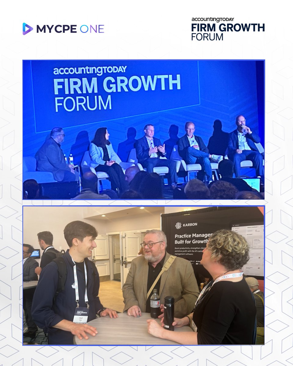 mycpeone's tweet image. Day 1 at #FirmGrowthForum2025 brought big ideas &amp;amp; bold conversations! 💬

Meet us at Booth 34 in San Diego — let’s talk smart growth.

#MYCPEONE #SmartConversations #Accounting