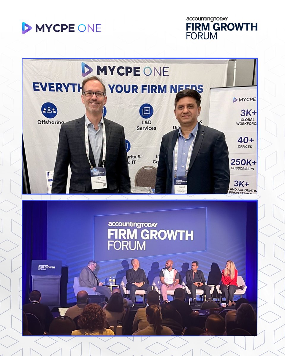 mycpeone's tweet image. Day 1 at #FirmGrowthForum2025 brought big ideas &amp;amp; bold conversations! 💬

Meet us at Booth 34 in San Diego — let’s talk smart growth.

#MYCPEONE #SmartConversations #Accounting