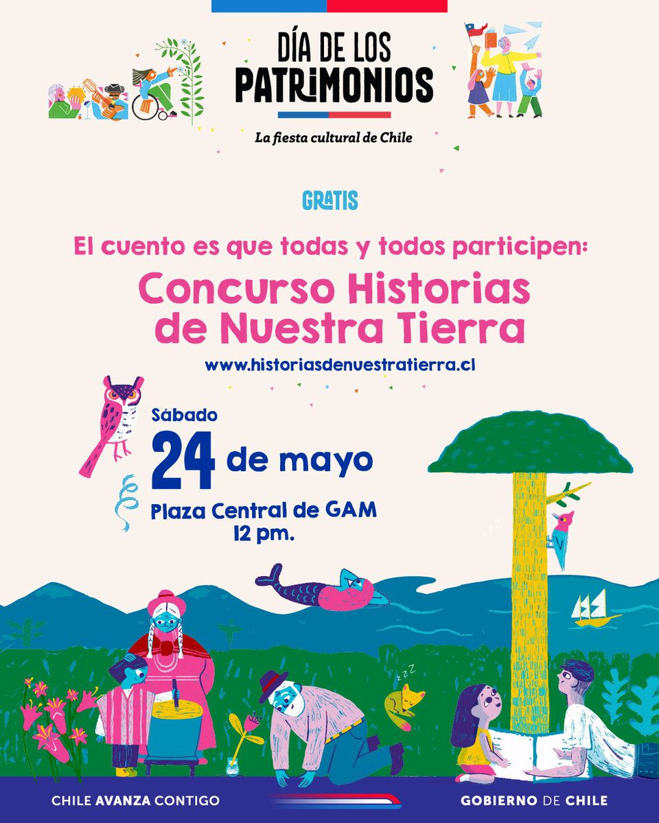FUCOA (@fucoa) on Twitter photo ¡Este 24 de mayo, celebra el #DíadelosPatrimonios con nosotros en el <a href="/centroGAM/">Centro GAM</a>!
Te esperamos en nuestro punto informativo del concurso #HistoriasdeNuestraTierra, donde las tradiciones y relatos del mundo rural cobran vida a través de cuentos, poemas y dibujos. ¡Este 24 de mayo, celebra el #DíadelosPatrimonios con nosotros en el <a href="/centroGAM/">Centro GAM</a>!
Te esperamos en nuestro punto informativo del concurso #HistoriasdeNuestraTierra, donde las tradiciones y relatos del mundo rural cobran vida a través de cuentos, poemas y dibujos.