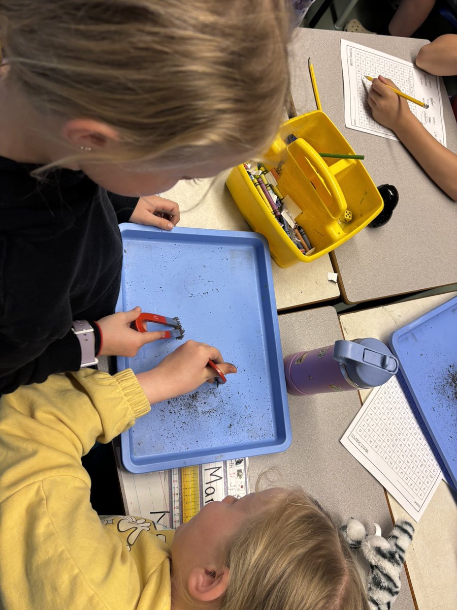 MsMulrooney's tweet photo. Exploring invisible forces (magnetic) today in science! 🧲 @stmaryselem https://t.co/gwhvPeYb9z