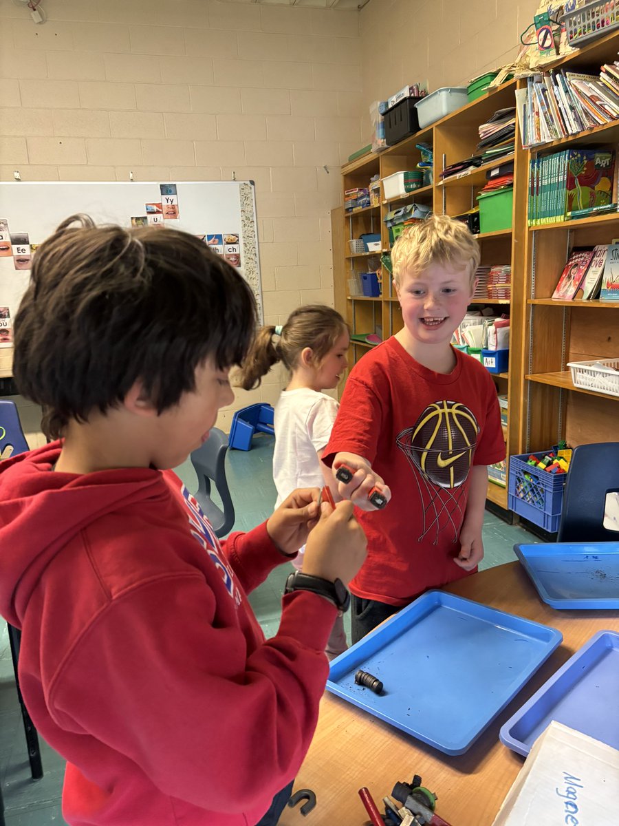 MsMulrooney's tweet photo. Exploring invisible forces (magnetic) today in science! 🧲 @stmaryselem https://t.co/gwhvPeYb9z