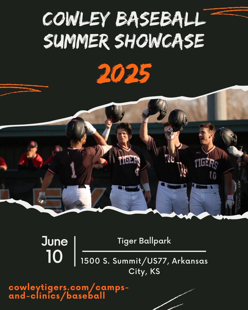 Brandon Lees (@brandotlees) on Twitter photo Get signed up TODAY! Great way to start your summer before things get into full swing! Able to get in front of our coaching staff and get to know more about the program. To sign up go to
cowleytigers.com/camps-and-clin…
For questions or more info email me/brandon.lees@cowley.edu 🐅 Get signed up TODAY! Great way to start your summer before things get into full swing! Able to get in front of our coaching staff and get to know more about the program. To sign up go to
cowleytigers.com/camps-and-clin…
For questions or more info email me/brandon.lees@cowley.edu 🐅