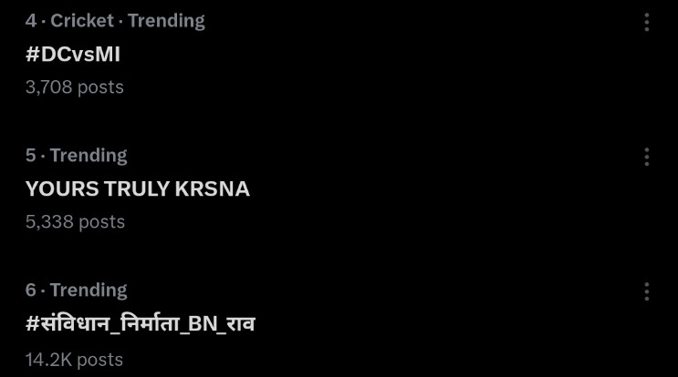 We are Trending on No. 5. The hype skyrockets 📈💥.
YOURS TRULY KRSNA