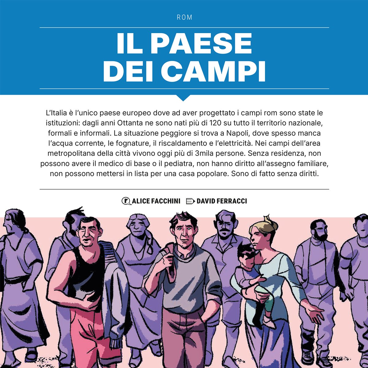 "Il paese dei campi" is a graphic journalism story written by <a href="/AliceFacchini3/">Alice Facchini</a> and illustrated by me for <a href="/RevueDessineeIT/">La Revue</a> n.13.  
The magazine is on pre-sale on the La Revue website larevue.it/products/numer…
Enjoy the read! 🖤
#comics #reportage #artoftheday #digitalart #bd