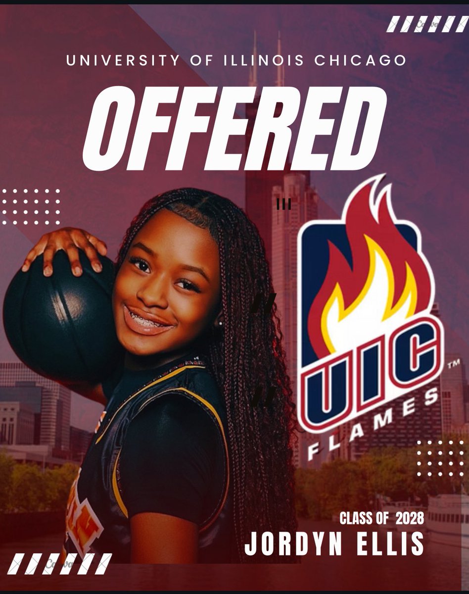 JordynEllis0's tweet image. l’m blessed to have received a scholarship offer from The University of Illinois Chicago. Thanks again @caprisun_llc and @uic_wbb for believing in me!