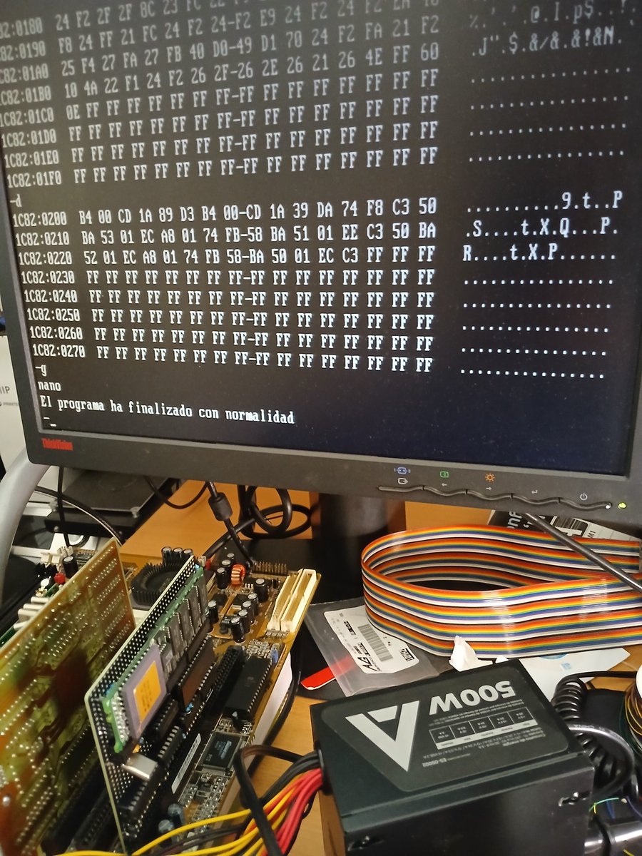 nanochess's tweet image. At the start of April, I bought two transputer boards for 25$ each on eBay. I&apos;ve been building an ISA board to test 🤓 Today, after destroying two 74LS08, solving three disconected wires, and adding a decoupling capacitor, it finally says &quot;nano&quot; 🥳 #retro #homebrew #transputer