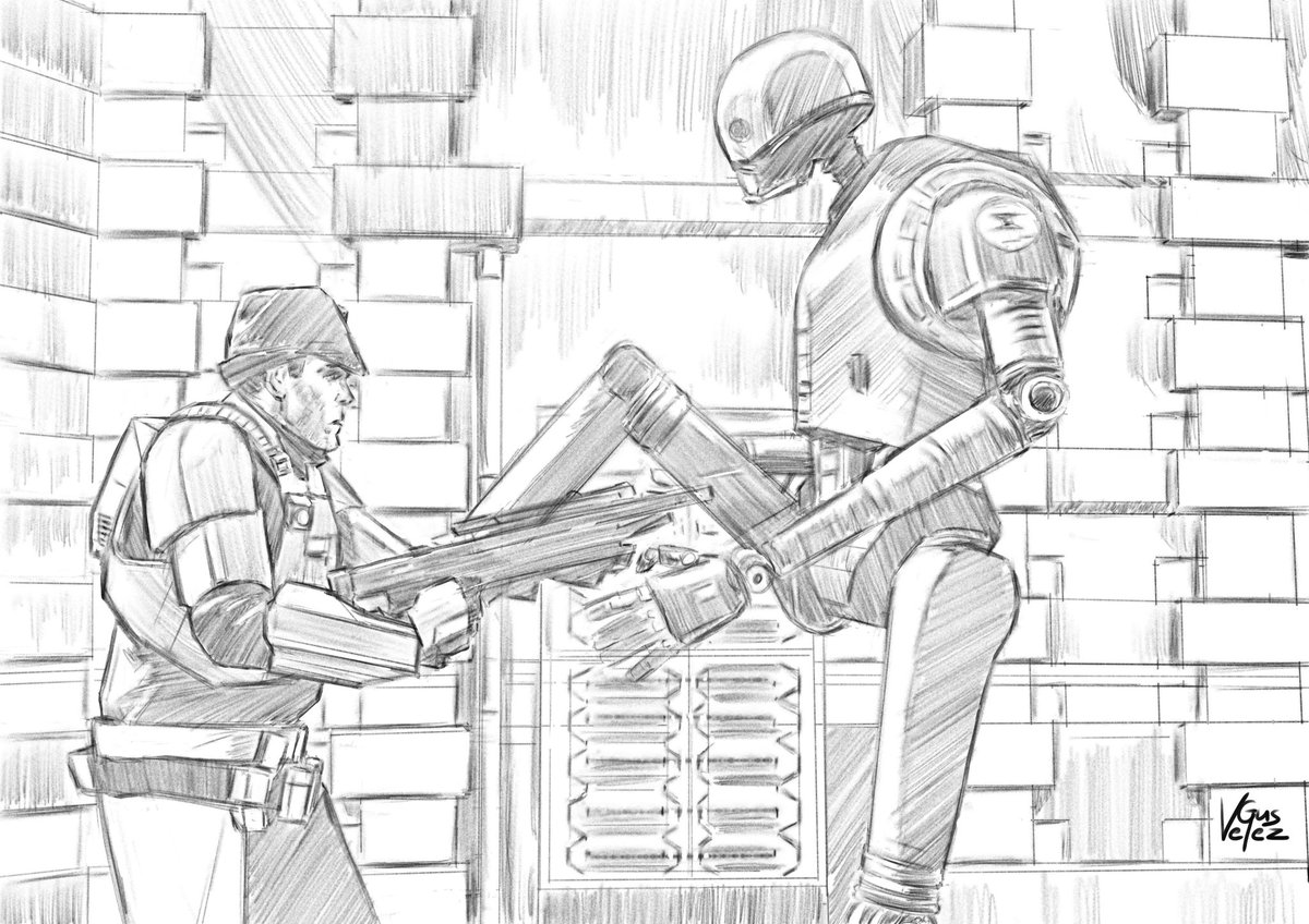 Finished my #K2S0 sketch from #Andor. #StarWars #art #Krita