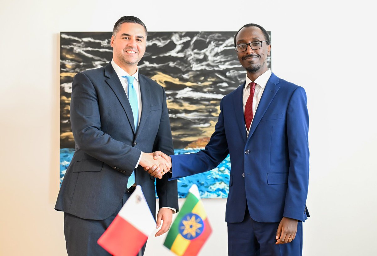 Ian Borg (@deputypmianborg) on Twitter photo Although geographically distant, Malta and Ethiopia are deepening their cooperation.
In Brussels, I met with <a href="/mfaethiopia/">The Ministry of Foreign Affairs of #Ethiopia 🇪🇹</a> <a href="/GHessebon/">Gedion Timothewos Hessebon</a> to review our ongoing and future collaborations. I also commended the positive momentum in our bilateral relations since the opening of Malta’s Although geographically distant, Malta and Ethiopia are deepening their cooperation.
In Brussels, I met with <a href="/mfaethiopia/">The Ministry of Foreign Affairs of #Ethiopia 🇪🇹</a> <a href="/GHessebon/">Gedion Timothewos Hessebon</a> to review our ongoing and future collaborations. I also commended the positive momentum in our bilateral relations since the opening of Malta’s