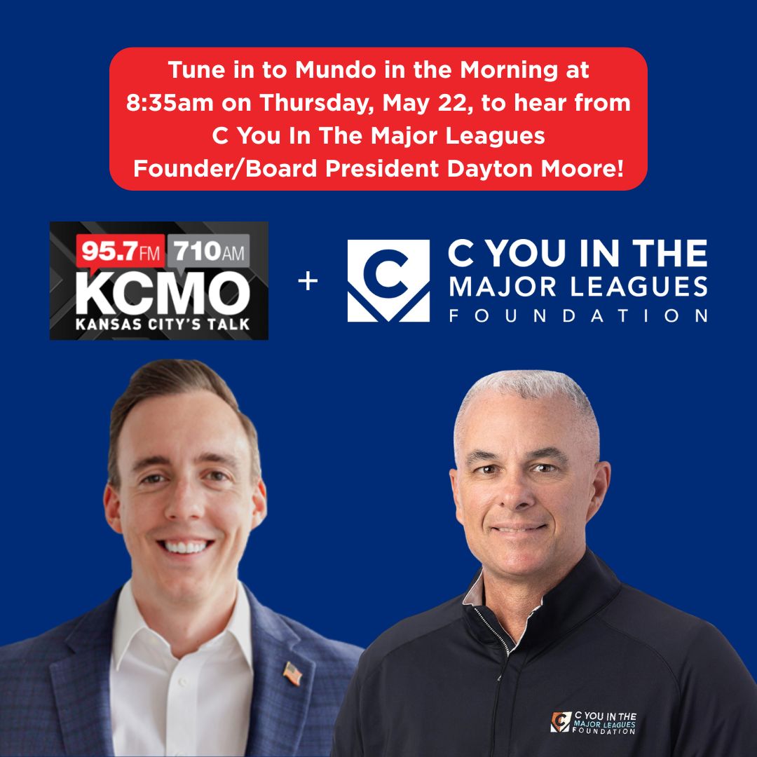 CYITML's tweet photo. 🎙️ Don't Miss It! 🎙️
Tune in to Mundo in the Morning @PeteMundo at 8:35 AM this Thursday, May 22, for a special interview with Dayton Moore, Founder and Board President of C You In The Major Leagues! ⚾
#CYITML #Leadership #CommunityImpact #MundoInTheMorning #KansasCity https://t.co/T7VwnSXDOI