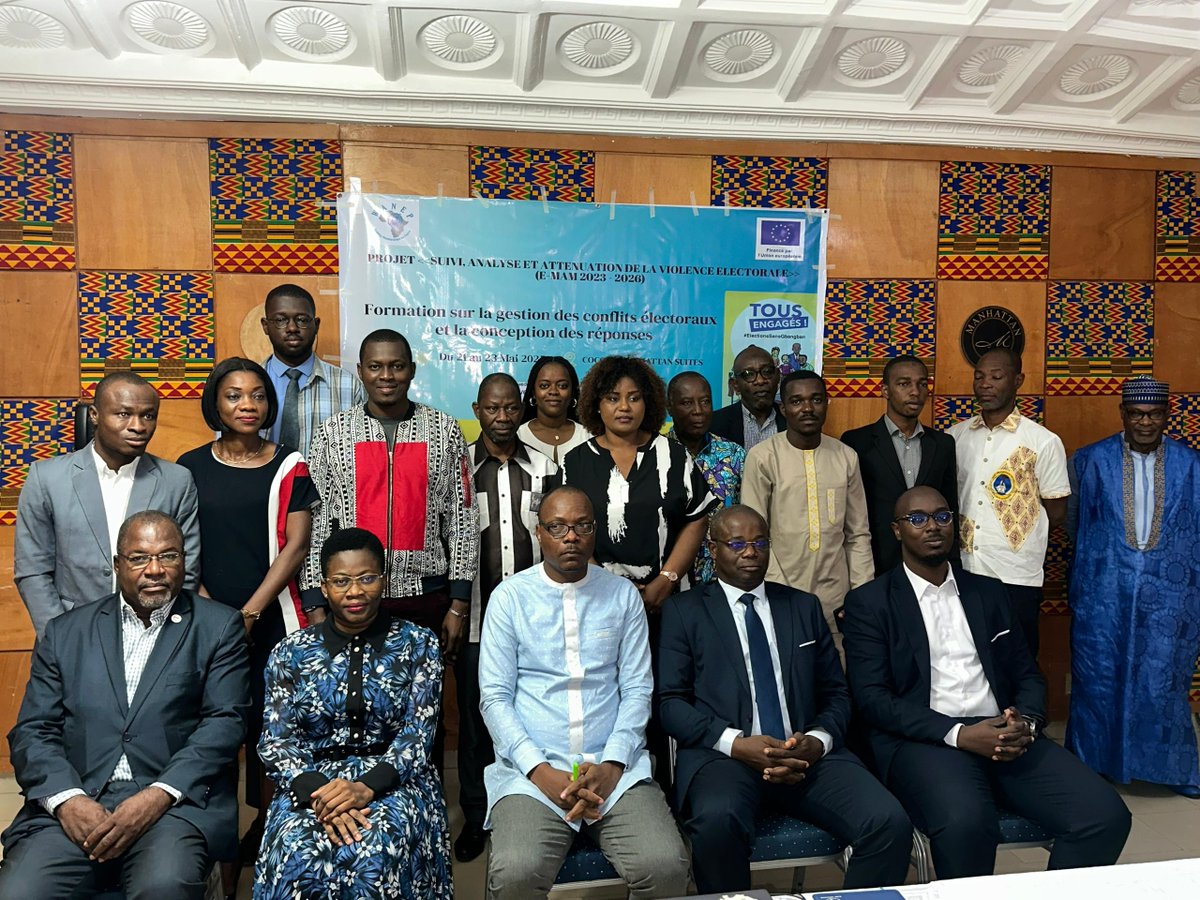 Formation sur la gestion des conflits électoraux | Abidjan, 21-23 mai 2025
 renforcement des capacités pour 20 leaders clés, dans le cadre du projet E-MAM, avec le soutien de partenaires régionaux. Objectif : prévenir les violences électorales 
#ElectionsCI2025 #Paix #WANEP