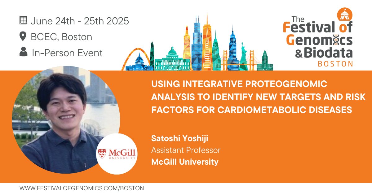 Front Line Genomics (@flgenomics) on Twitter photo We’re excited to hear from <a href="/SatoshiYoshiji/">Satoshi Yoshiji</a> (Assistant Professor, <a href="/mcgillu/">McGill University</a>) at The Festival of Genomics and Biodata in Boston next month. Satoshi will be giving insights into #proteogenomic analysis. Register now: hubs.la/Q03kCfMW0 #FOGBoston We’re excited to hear from <a href="/SatoshiYoshiji/">Satoshi Yoshiji</a> (Assistant Professor, <a href="/mcgillu/">McGill University</a>) at The Festival of Genomics and Biodata in Boston next month. Satoshi will be giving insights into #proteogenomic analysis. Register now: hubs.la/Q03kCfMW0 #FOGBoston