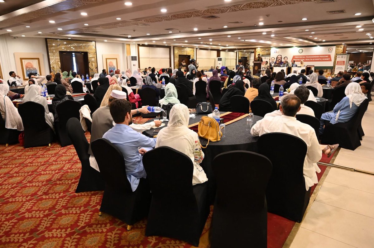 Historic Milestone | First-Ever Transgender Persons (Health, Protection &amp; Rights) Summit 2025.
Led by the Govt of Khyber Pakhtunkhwa’s Social Welfare Dept, and hosted by Hon. Minister Syed Qasim Ali Shah in collaboration with Blue Veins and NCHR.
#TransRights  #HealthEquity
