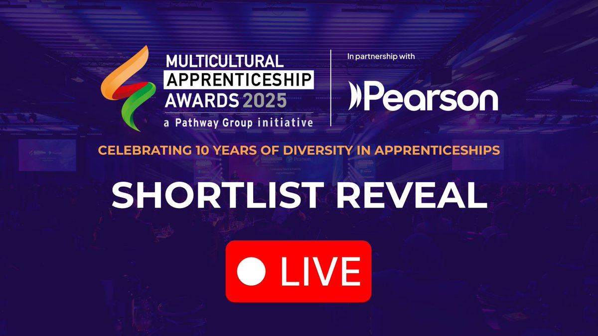 Multicultural Apprenticeship Awards (@mcappawards) on Twitter photo We’re just one day away from unveiling the shortlist for The Multicultural Apprenticeship Awards 2025 in partnership with <a href="/PearsonBTECAppr/">Pearson BTEC and Apprenticeships</a>!
📍 When: Tomorrow at 6PM
📺 Where: Livestreamed on our YouTube channel 👇
youtube.com/@MCAppAwards?s…
#MCAppAwards #Apprenticeships We’re just one day away from unveiling the shortlist for The Multicultural Apprenticeship Awards 2025 in partnership with <a href="/PearsonBTECAppr/">Pearson BTEC and Apprenticeships</a>!
📍 When: Tomorrow at 6PM
📺 Where: Livestreamed on our YouTube channel 👇
youtube.com/@MCAppAwards?s…
#MCAppAwards #Apprenticeships