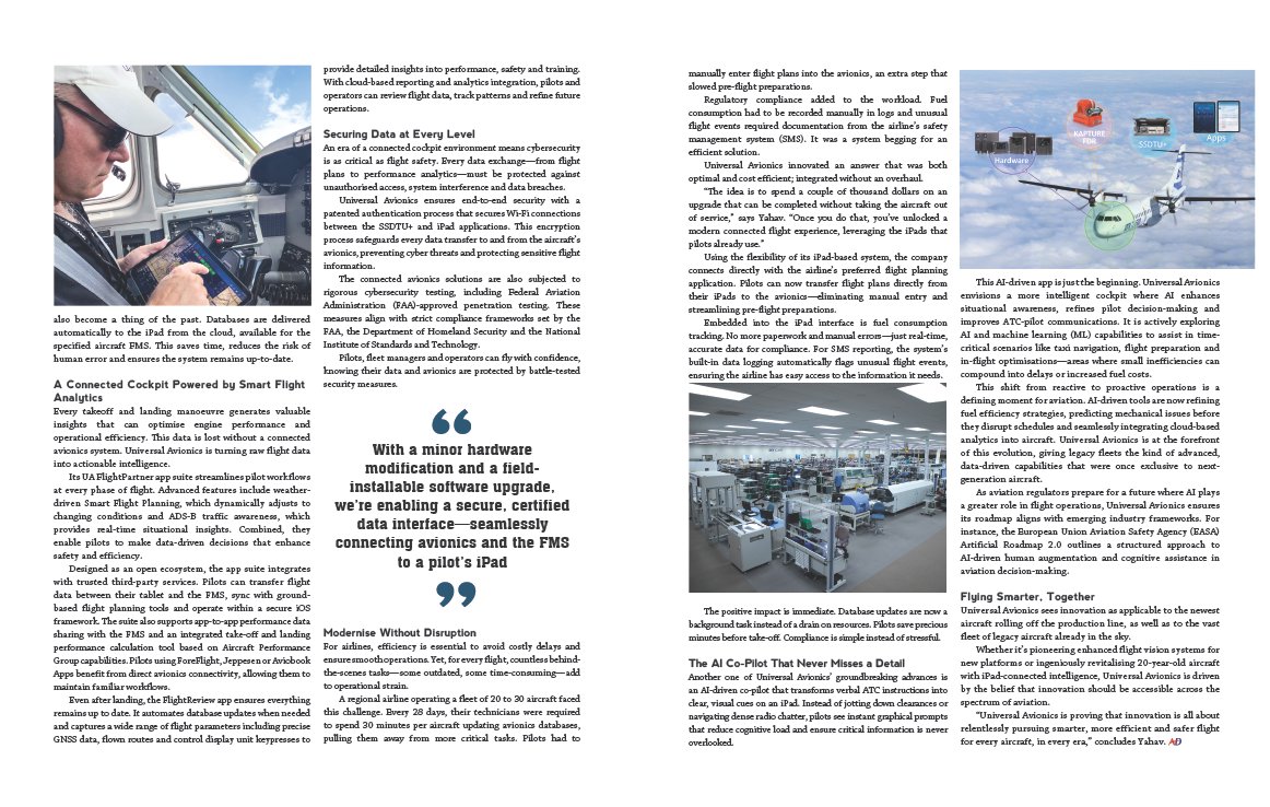 UnivAvionics's tweet image. Thrilled to announce we have been named Connected Avionics Systems Company of the Year in Europe 2025 by Aerospace & Defense Review! A testament to our team's dedication to innovation in connected cockpits. #UniversalAvionics #VisionToReality