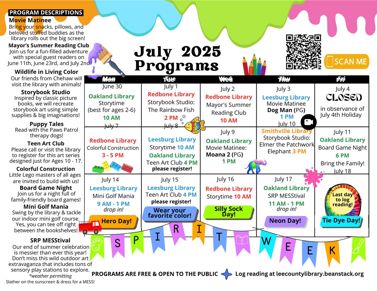 Be sure to visit the Lee County Public Library to enjoy their summer programming.