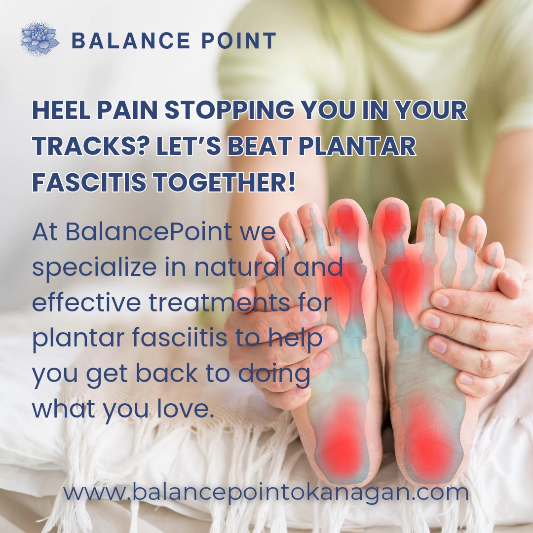 BalancePointAc1's tweet image. Contact Balance Point!
📞 778-484-9922
🌐 Visit us at: balancepointokanagan.com

#PlantarFascitis #FootPain #BalancePoint #PlantarFascitisTreatment #PlantarFasciitisRelief #HeelPain #FootHealth #AcupunctureHealing #MassageTherapy #NaturalHealing #PainRelief