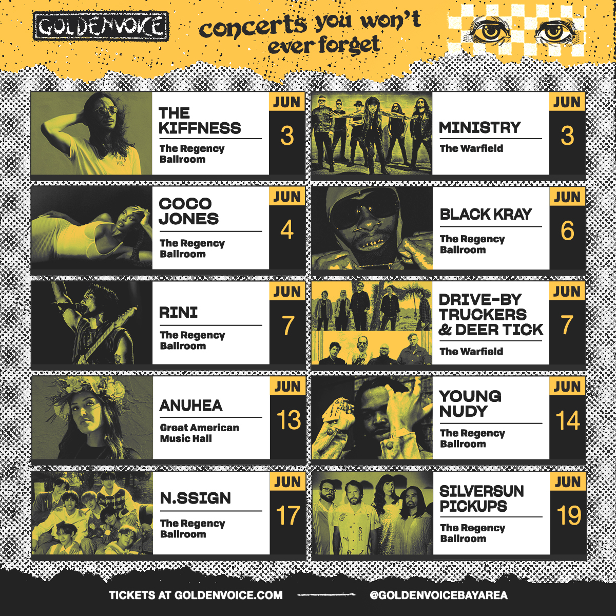 Take a peek into the Goldenvoice June concert lineup 🎶 With performances ranging from indie rock legends Silversun Pickups to up-and-coming KPOP group n.SSign there’s a show for everyone! 💃

🎟️ Test your luck and enter to win tickets: t.dostuffmedia.com/t/c/s/271199