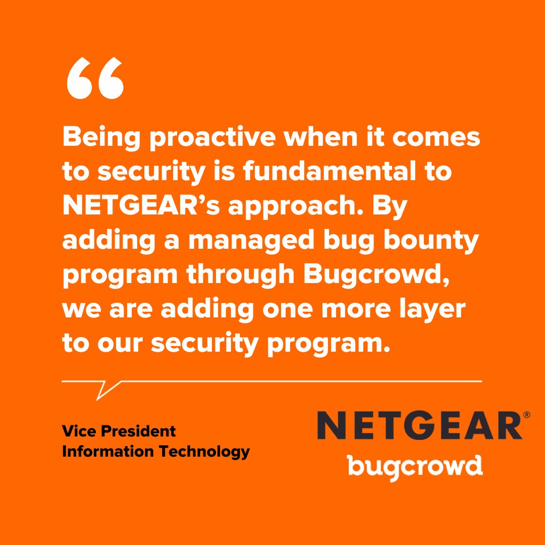 Bugcrowd's tweet image. You don’t have to do everything at once. You just have to start. 🚦

NETGEAR’s journey with Bugcrowd shows how one smart layer makes all the difference. 👏

#Bugcrowd #IngenuityUnleashed #NETGEAR #Cybersecurity #BugBounty
