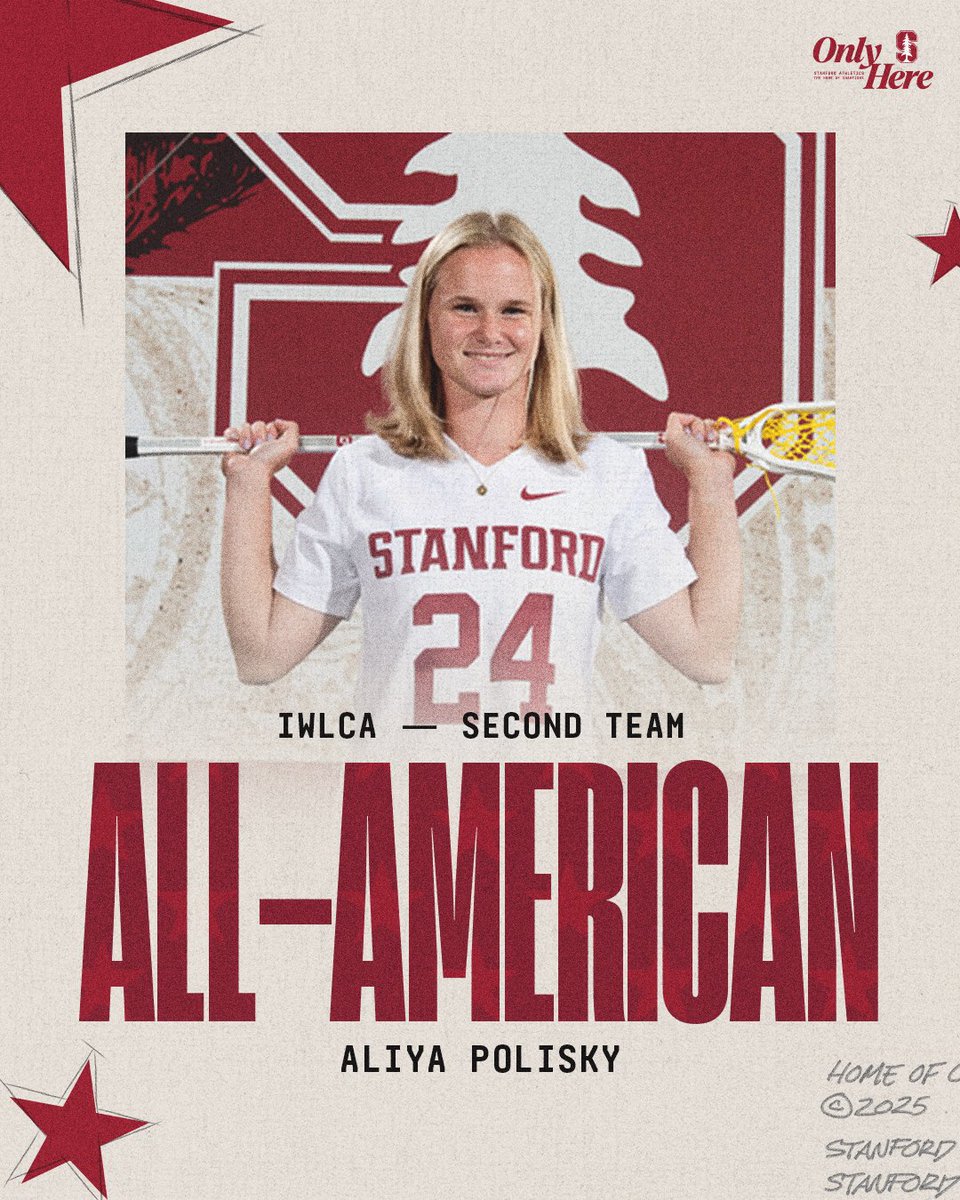 AL3YA!!!

Congratulations to Aliya Polisky for being named an <a href="/IWLCA/">IWLCA</a> Second Team All-American!! She becomes just the second Cardinal in program history to be named to three separate All-American lists! 

#GoStanford x #Together