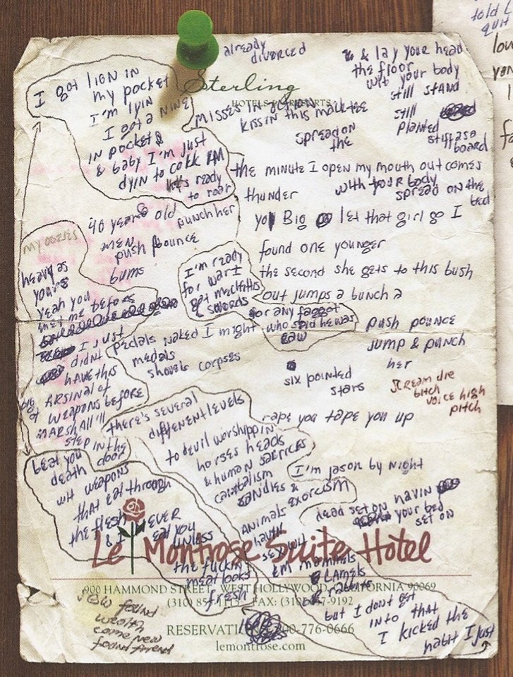 Eminems lyric sheets always baffle me. How does this man read this?🤯😂