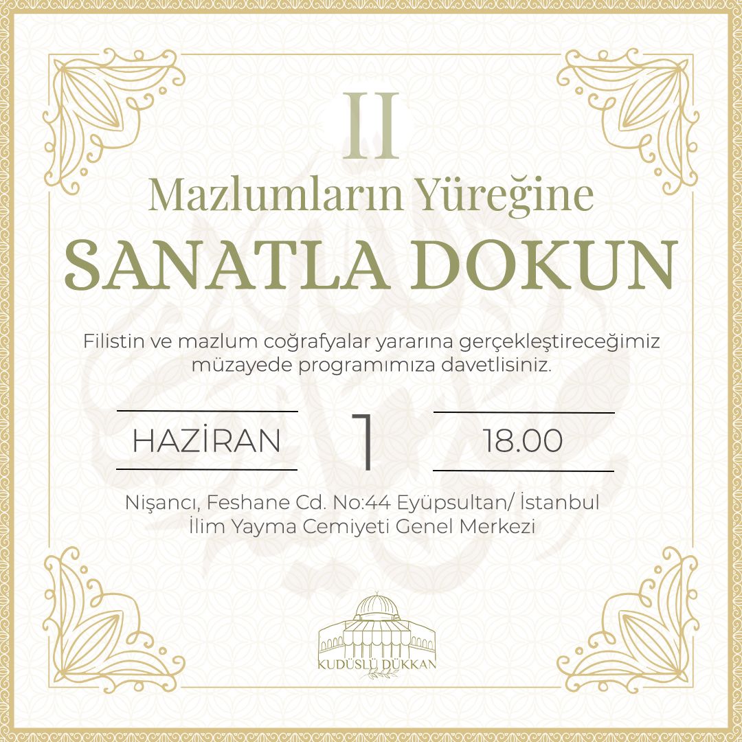 Ferahzar's tweet photo. DAVETLİSİNİZ..

Dünya üzerinde savaş mağduru halklar için, insanlık adına bir araya geliyoruz. Sanatımızla yaralara merhem olmak ve umutları yeşertmek için 2.sini düzenlediğimiz bu anlamlı günde sizleri de yanımızda görmek istiyoruz.
Detaylı bilgi ve katılım için: 
0538 734 25 37 https://t.co/gXcly4w7C0