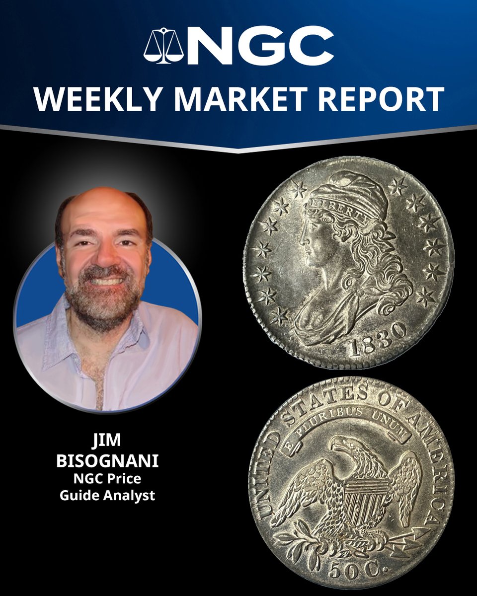 NGCcoin's tweet image. Capped Bust coinage offers collectors a great opportunity to combine beauty and history without breaking the bank. Jim Bisognani explains, in the latest NGC Weekly Market Report: NGCcoin.com/news/article/1… #numismatics #silvercoins #vintagecoins #coincollecting #coincollector