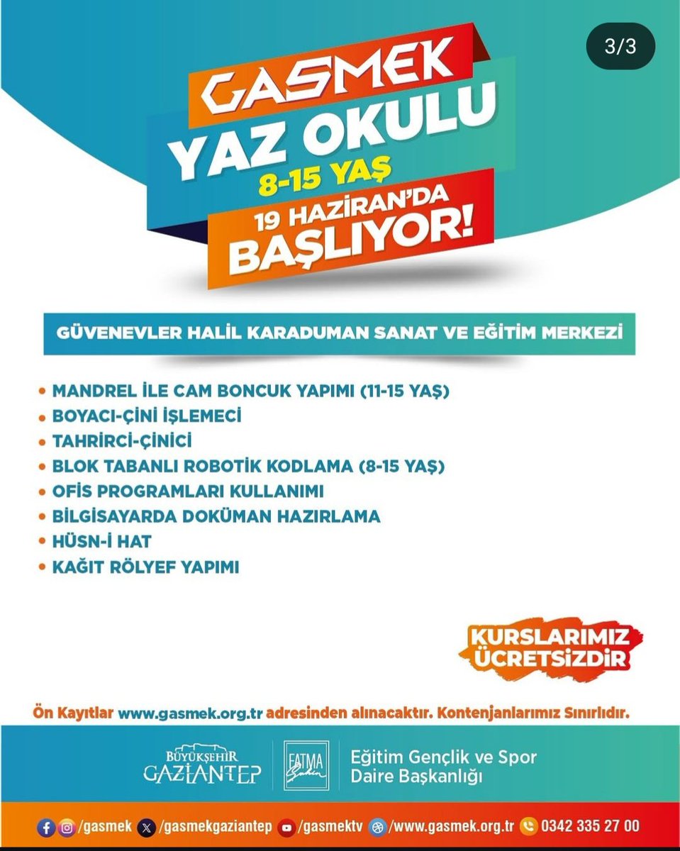 Yaz dönemini boş geçirmek yok arkadaşlar 🤗 Kurslarımız yeni Kursiyerlerini Bekliyor🇹🇷☺️💯
<a href="/halilugur1971/">Halil UĞUR</a> <a href="/mustafaozdaldr/">Prof. Dr. Mustafa Özdal</a> <a href="/ismtsavcilioglu/">İsmet Savcilioglu 🇹🇷</a> <a href="/selcuk2711/">selçuk kaplan</a> @Cgnde <a href="/berkantcakir_/">Berkant Çakır</a> <a href="/Abdulka50869174/">A.Kadir</a> <a href="/birkansofraci/">Birkan Sofracı</a> <a href="/ErayOzkanl/">Eray Özkanlı</a> <a href="/harunesen27/">Harun Esen</a> <a href="/BalsuVahdettin/">Vahdettin BALSU</a> <a href="/AliBudakx/">Ali Budak</a> <a href="/aysuna2727/">Aysun AKAR</a>