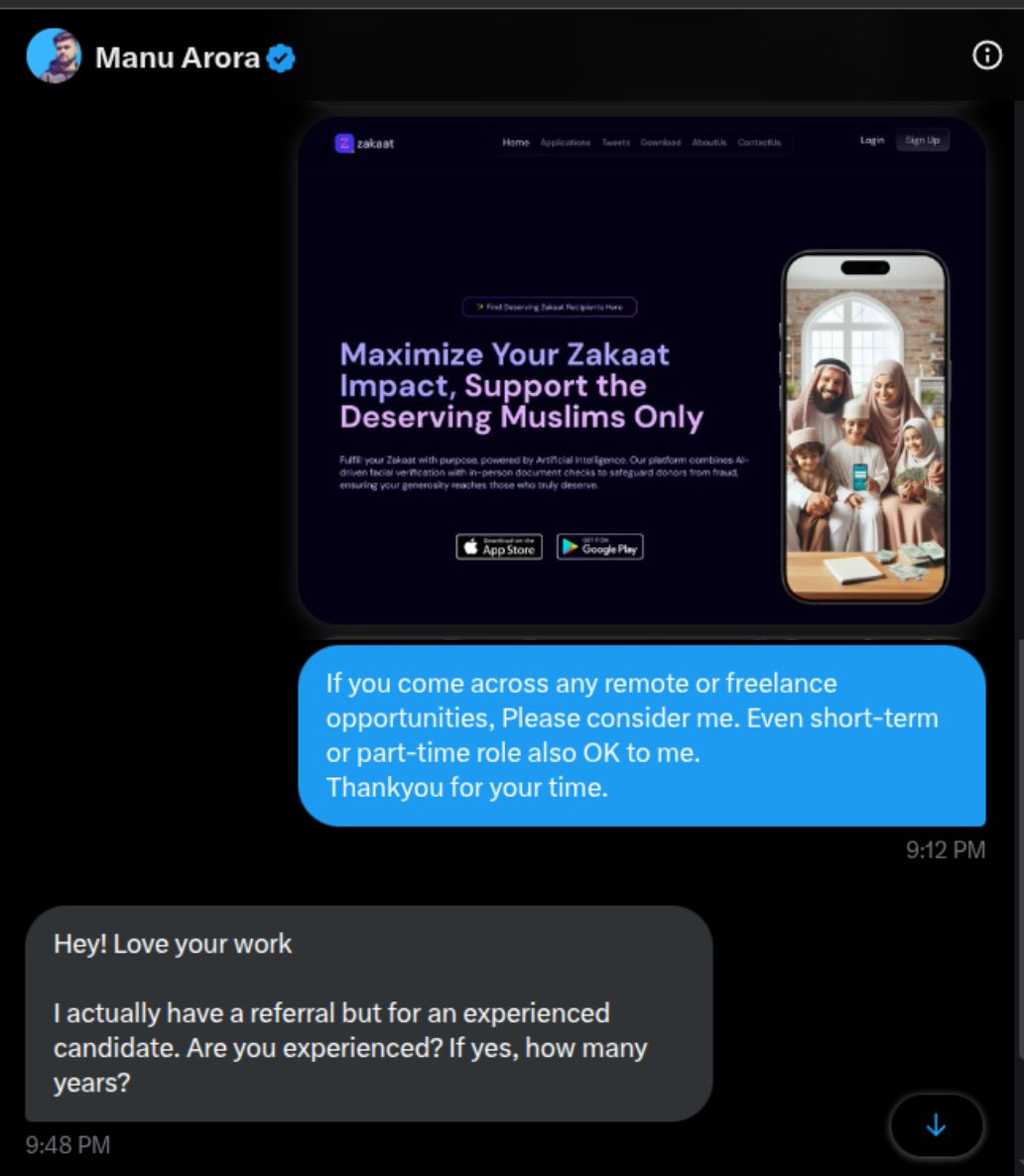 rebirth4vali's tweet photo. Feeling incredibly grateful and overjoyed today!
The one and only @mannupaaji Sir — the real GOAT behind #Aceternity — appreciated my work!

Signing off today with a full heart. 🙏✨

@mannupaaji @kirat_tw @100xDevs @sargampoudel https://t.co/o95ahos41L