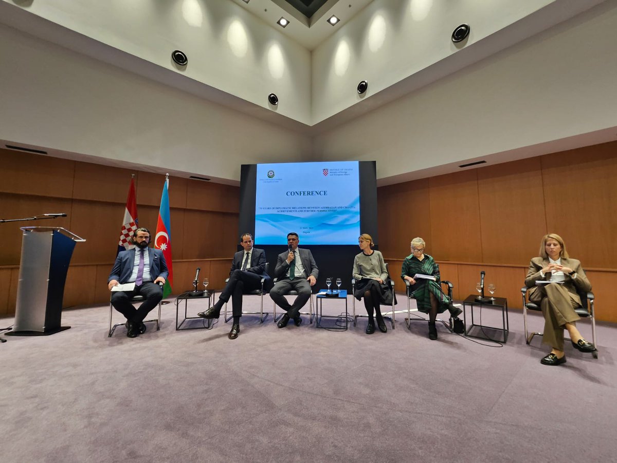 Successful and engaging conference, namely “30 years of diplomatic relations between Azerbaijan and Croatia: Achievements and further perspectives” was held today in Zagreb to mark the 30th anniversary of diplomatic relations between Azerbaijan 🇦🇿 and Croatia 🇭🇷. The event