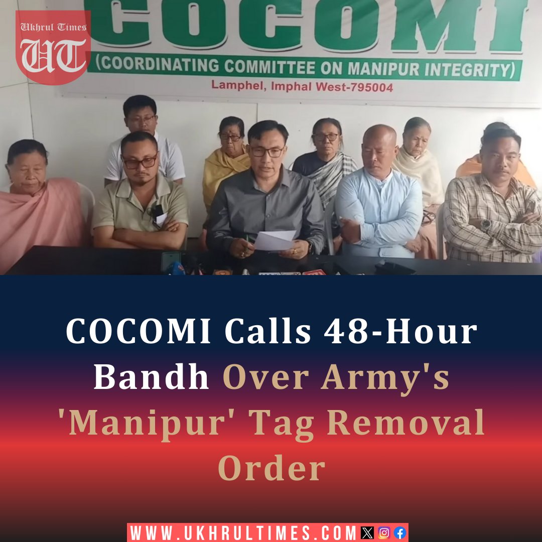 #BreakingNews 
Addressing the media this afternoon, the #COCOMI demanded an apology from the Manipur Governor. The COCOMI also demanded immediate resignations of the security advisor of Manipur, the chief secretary of #Manipur and the director general of police (DGP) of Manipur.