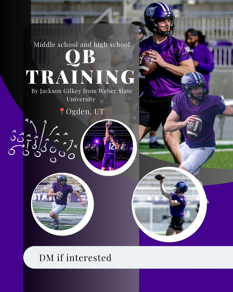 Jackson_Gilkey's tweet image. QBs NEAR OGDEN!!
Come get some work in with me. I’m starting QB training sessions this weekend!
DM me for more information