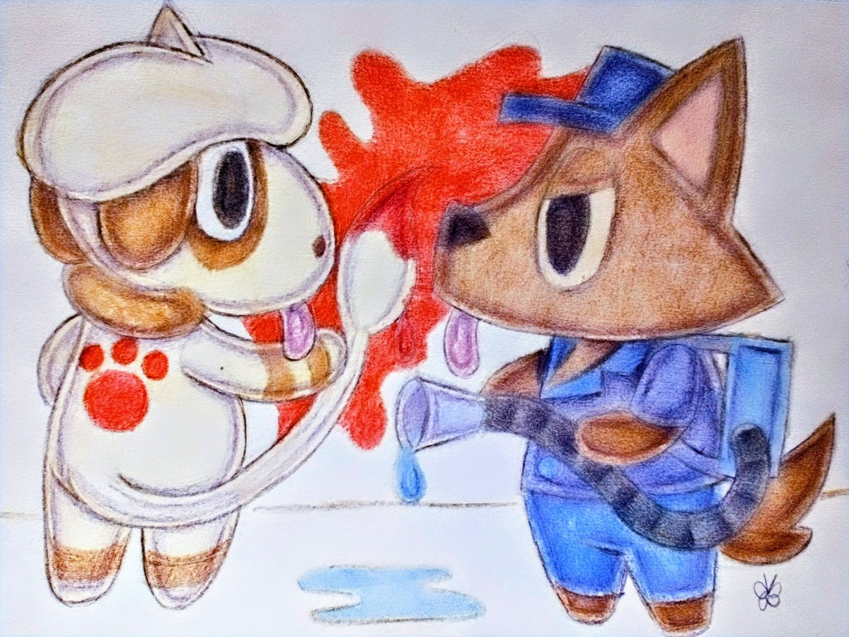 Kyle isn't paid enough for this.
Game: The WereCleaner
🖌 🐺 💦 🎮
I can't believe it's been a year.

#WerewolfWednesday #Werewolf #pokemon #crossover #Indiegame #TheWereCleaner #WereCleaner #Smeargle #pokemonart #pkmn #fanart