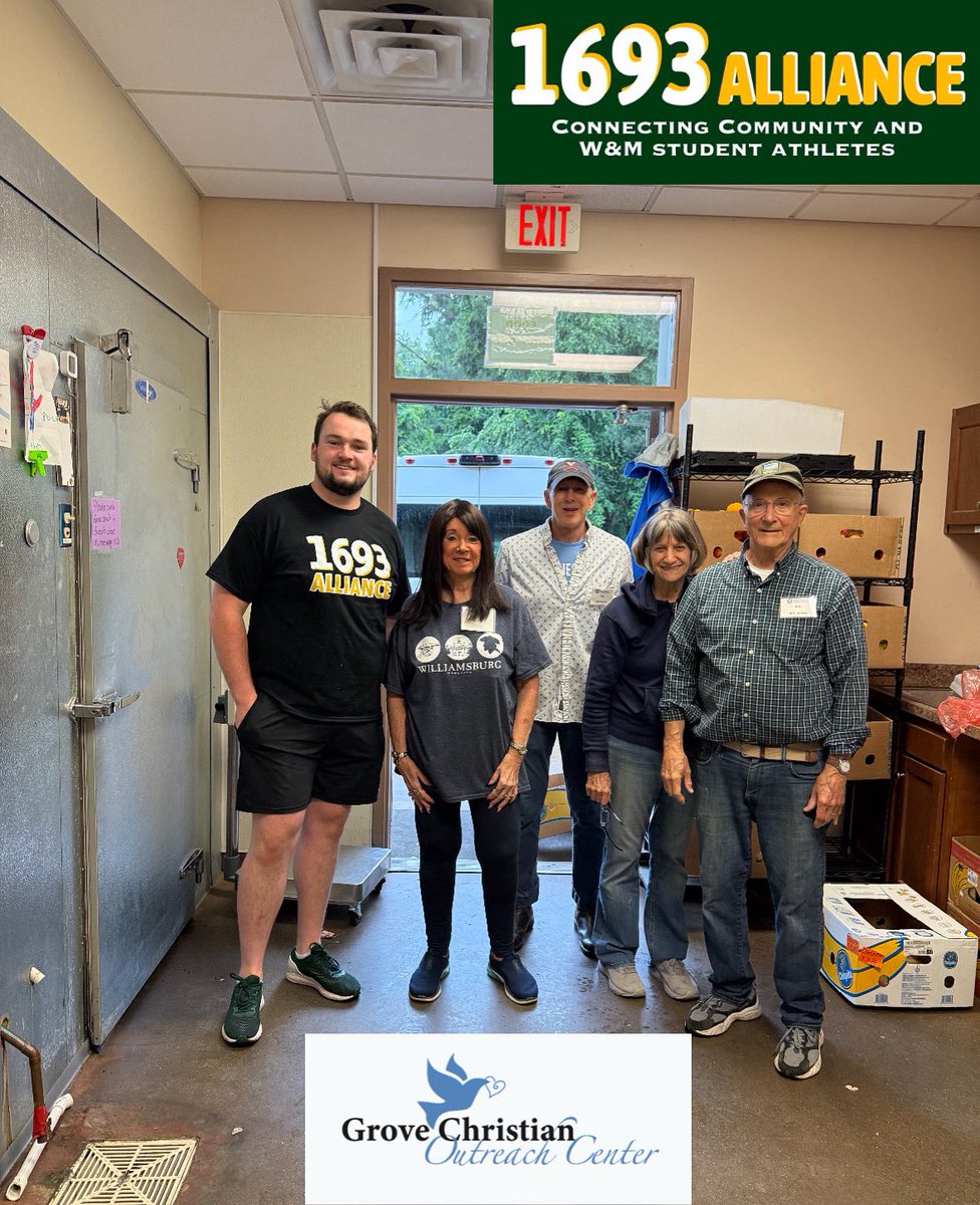 From the field to the community — that’s leadership. 

William &amp; Mary football captain Ryan McKenna spent the morning giving back — representing the 1693 Alliance while volunteering at Grove Christian Outreach Center.
He helped clean out the pantry and organize food for families