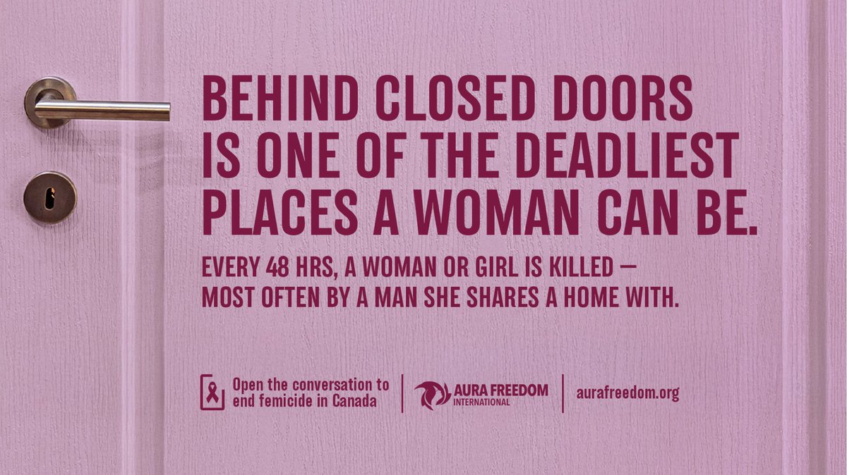 AuraFreedom's tweet image. #Femicide most often occurs behind the very doors meant to keep women &amp;amp; girls safe – the doors of their own home. 
@CAN_Femicide reports 77% of women &amp;amp; girls killed in 2024 were killed in a private location, such as their own home, home of the accused, or the home they shared.
1/