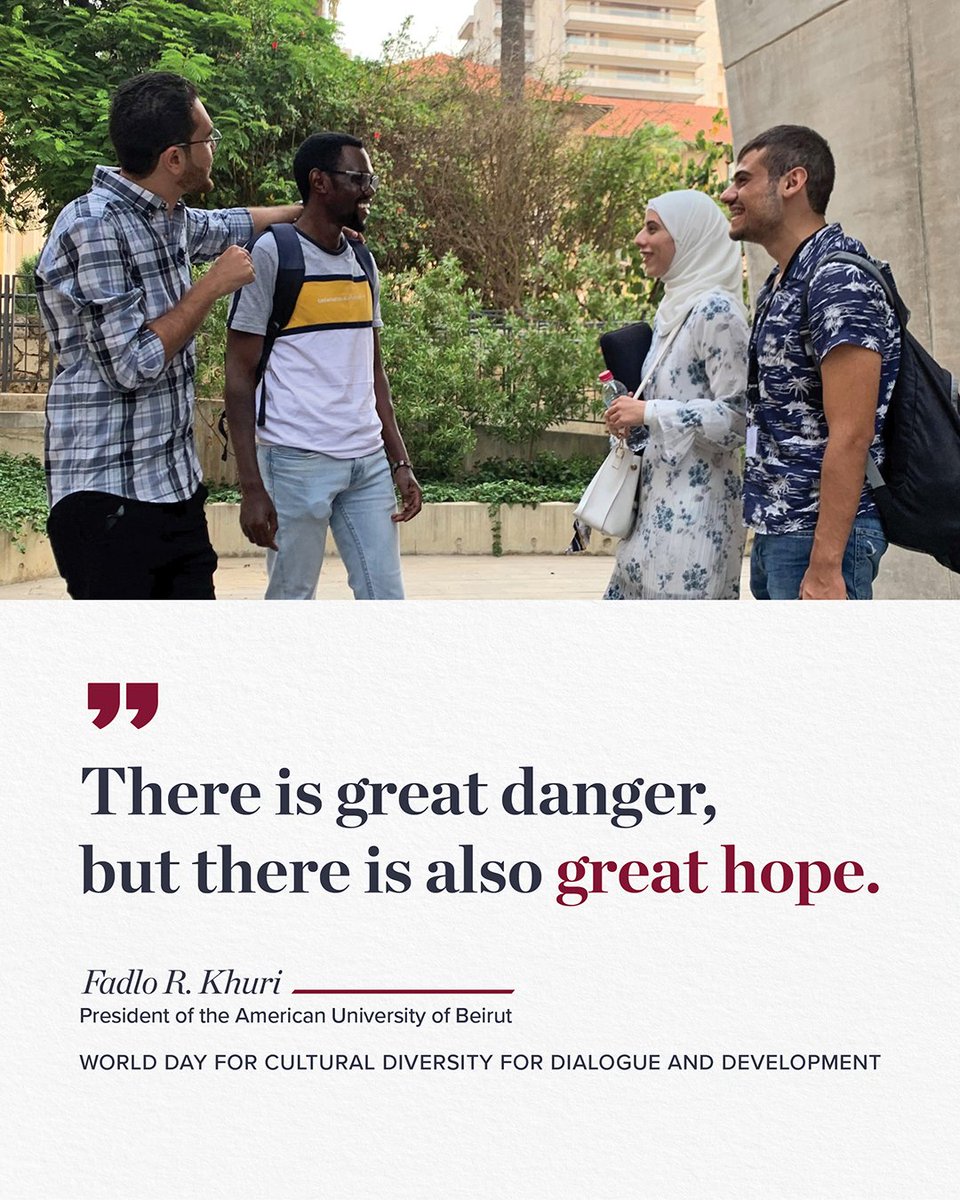 “We have always stood in solidarity with the people of this country, of Palestine, of Syria, and of the region—and today, more than ever, there is a powerful opportunity to stand even stronger, united in our commitment to justice and dignity.”

#AUB President Fadlo R. Khuri