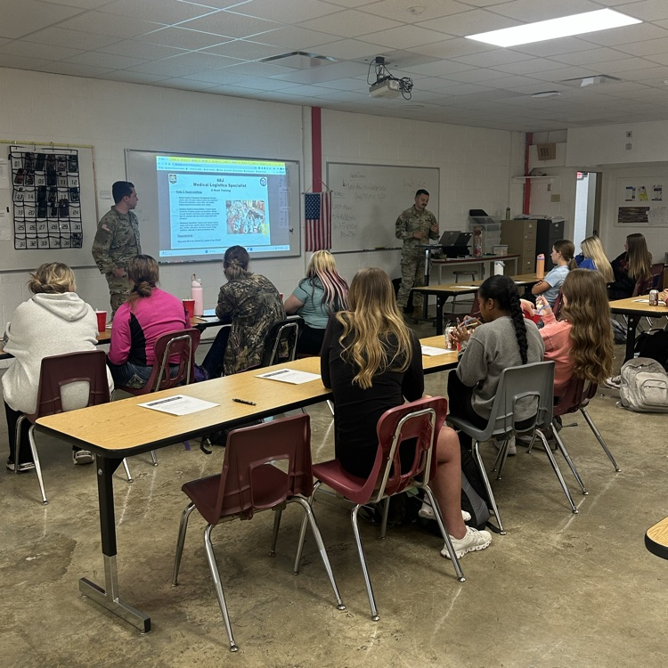 The Health Science classes learned about the Army National Guard and the healthcare opportunities available