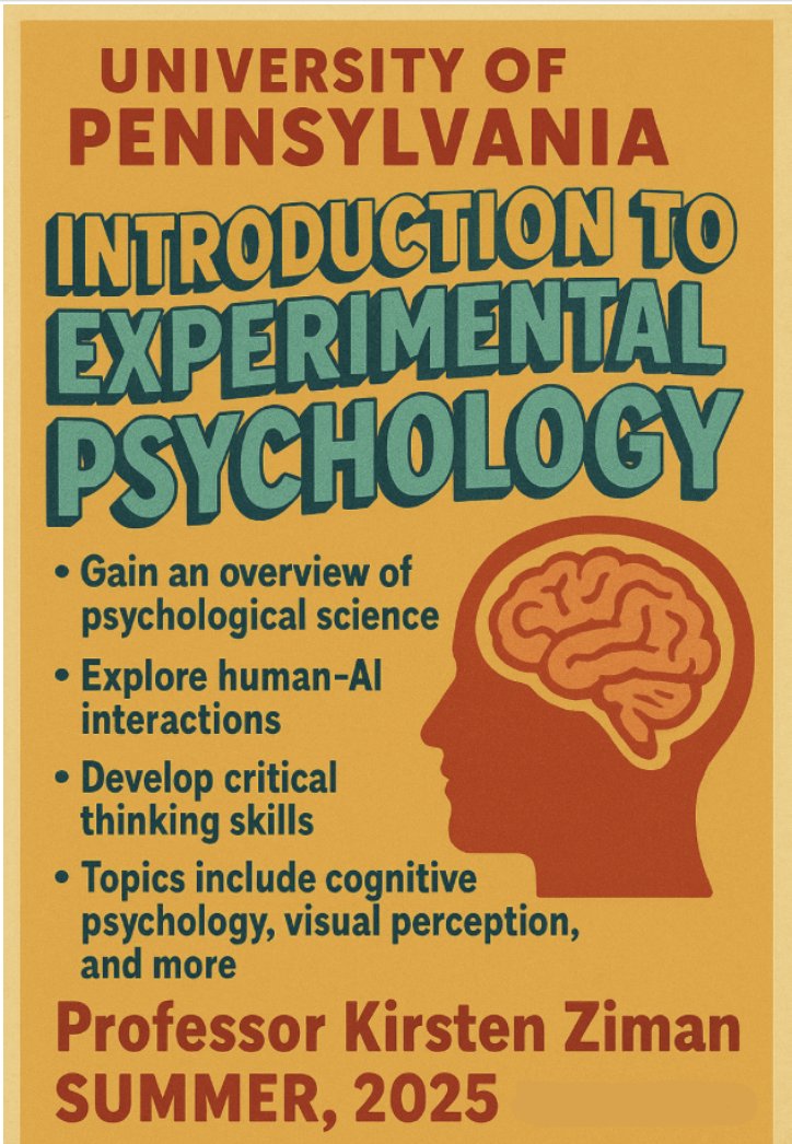 Curious about how the mind works? Explore the science of behavior in Intro to Experimental Psychology, offered this summer at Penn. Learn more and enroll: bit.ly/3FqXQHk 

#PennSummer #courses #lifelonglearning #psychology