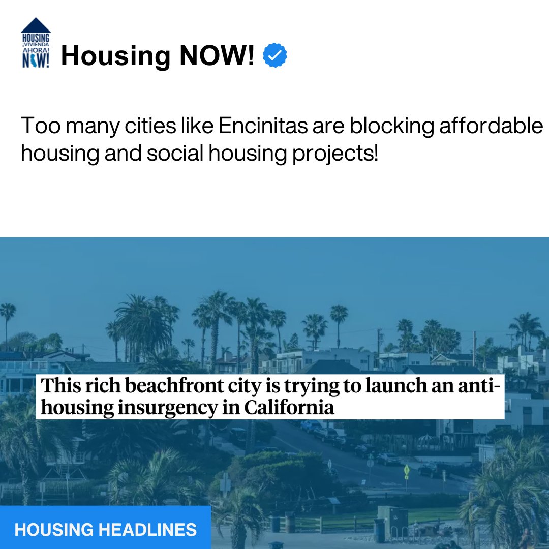 Housing NOW! (@housingnowca) on Twitter photo Too many cities like Encinitas are blocking affordable housing and social housing projects! <a href="/sfchronicle/">San Francisco Chronicle</a>
sfchronicle.com/opinion/articl… Too many cities like Encinitas are blocking affordable housing and social housing projects! <a href="/sfchronicle/">San Francisco Chronicle</a>
sfchronicle.com/opinion/articl…