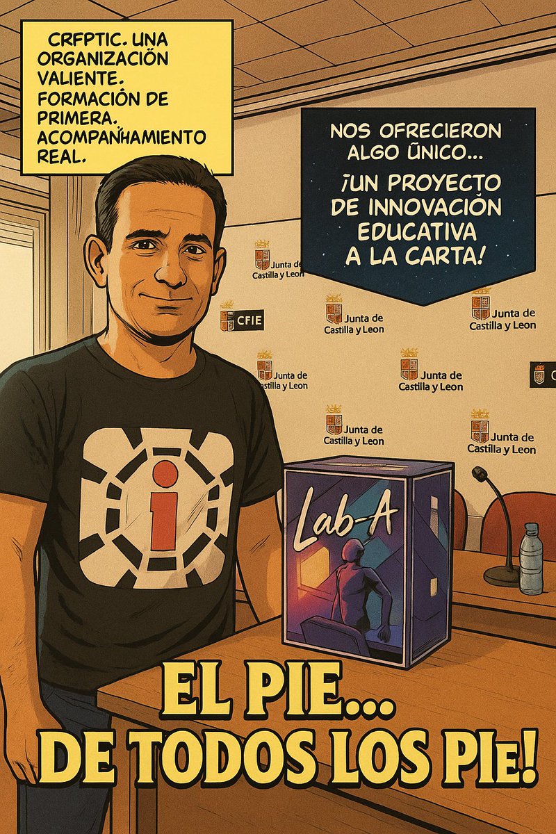 carloseducacyl's tweet photo. ¡¡Qué gran día de Proyectos presentados en el #PIELabIA en el @crfptic!!
(Imagen creada con el GPT Frame to Panel)
https://t.co/NRmBIz8qHD https://t.co/9egpgH9YJa
