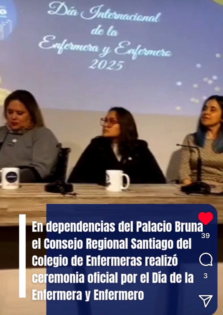 Celebración Día Internacional Enfermería 2025🥳tremendo honor conmemorar a quienes cumplen 30 años de ejercicio profesional como parte del Consejo Regional Santiago del Colegio de Enfermeras y personas importantes en palacio Bruna. <a href="/colegioenfermer/">Colegio Enfermeras de Chile</a> <a href="/EnfermeriaUCh/">Departamento Enfermería Universidad De Chile</a> <a href="/revistachilenf/">Revista Chilena de Enfermería</a>