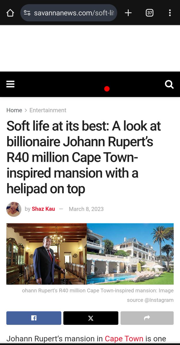 CitizenScoopX's tweet photo. Johan Rupert:
"...I sleep with my doors unlocked at night..."
- - - - - - - - - - - - - - - - - - - - - -

"The entire property has been designed with the highest levels of security in mind, with state-of-the-art surveillance systems and a security team on-site 24 hours a day. This ensures that the property remains safe and secure at all times."

https://t.co/MM6jMMyNKS