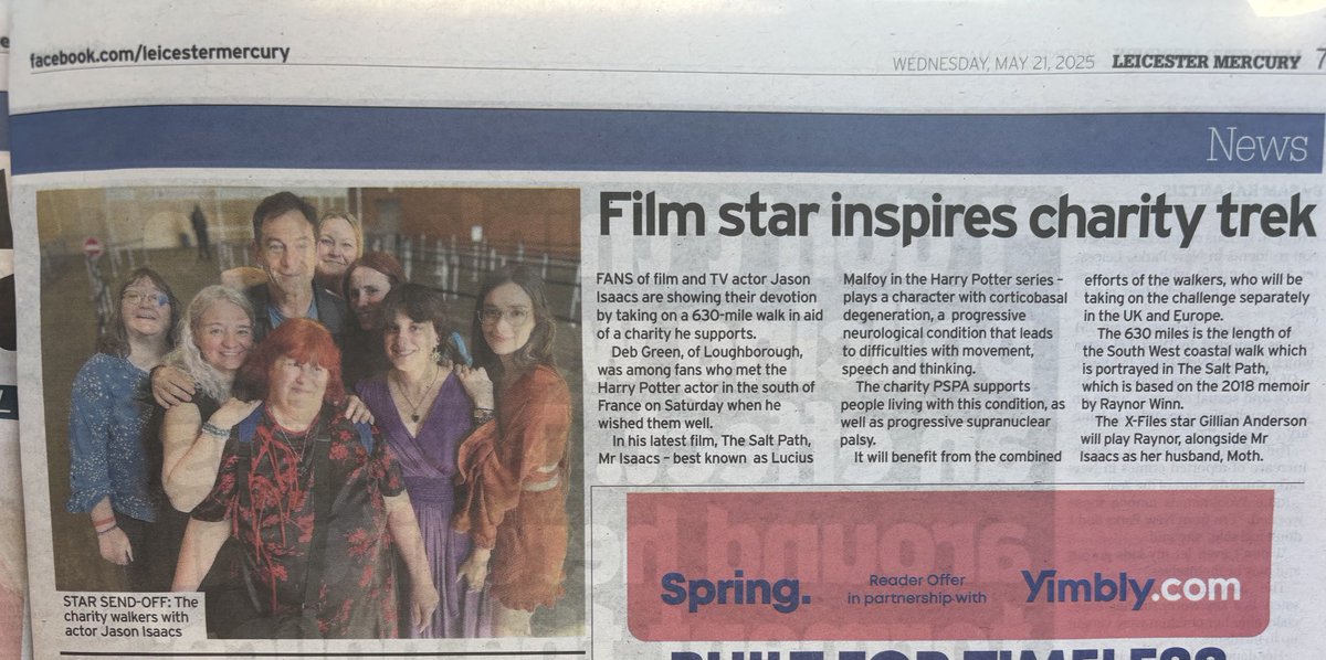 Team Basement Fundraising (@basementteam) on Twitter photo Today my local paper, the Leicester Mercury <a href="/leicslive/">LeicestershireLive</a> picked up on the <a href="/PSPAssociation/">The PSP Association</a> press release !
Thanks to all of you walking in Australia, Europe, USA & Indonesia! And Loughborough!
Link to donate below Today my local paper, the Leicester Mercury <a href="/leicslive/">LeicestershireLive</a> picked up on the <a href="/PSPAssociation/">The PSP Association</a> press release !
Thanks to all of you walking in Australia, Europe, USA & Indonesia! And Loughborough!
Link to donate below