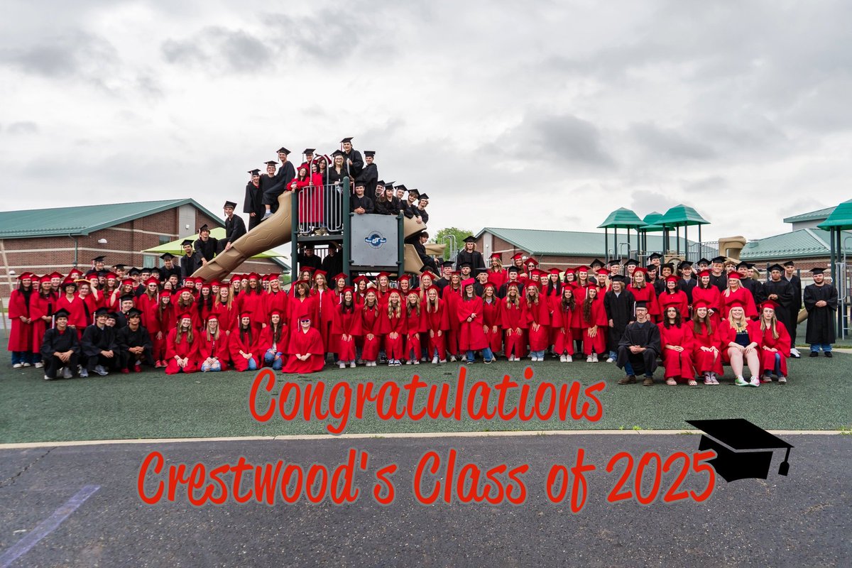 Congratulations Class of 2025!! It's been so great watching you grow into young adults! Good luck in your futures and always know you have a home at C-Wood! <a href="/cwoodreddevils/">Crestwood Red Devils</a> <a href="/MrMcMahonCHS1/">Dave McMahon</a> <a href="/AireaneCurtis/">Aireane Curtis</a>