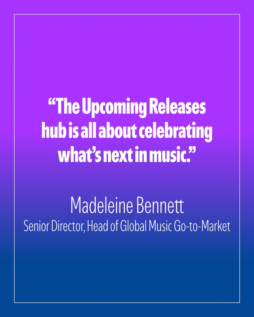🔮 Our new Upcoming Releases hub is like a crystal ball for soon-to-be-released albums you’ll love. spoti.fi/4dpO70x