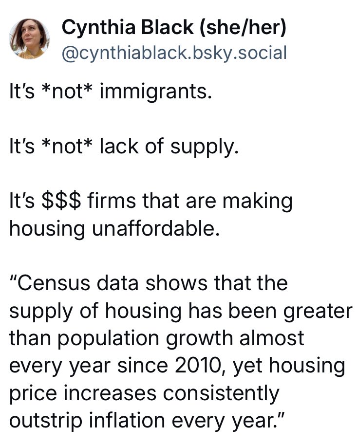 Cyndivisible0's tweet photo. Financialized firms displace people from their homes.
@MarkJCarney, @gregorrobertson, @fordnation, @RobFlackEML: Stop giving them taxpayer money & tax breaks.
Implement real #RentControlNow and focus resources on diverse affordable non-market housing.
https://t.co/DGS26TC80H https://t.co/e1YgXnrl8D