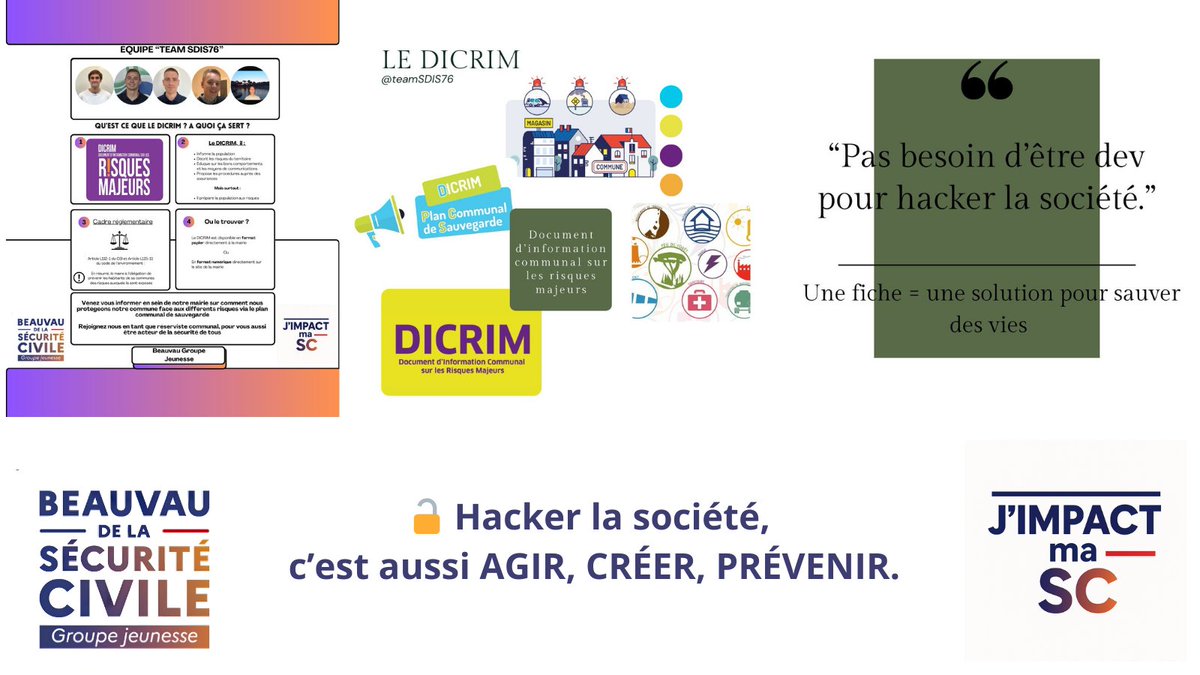 💥 NEWS SÉRIE  1 ÉQUIPE / 1 FICHE / 1 RISQUE

🔓 Hacker la société, c’est aussi AGIR, CRÉER, PRÉVENIR.

🎯 Défi 1 : imaginer des fiches simples et utiles face aux risques du quotidien

📅1 fiche/jour 
🧠 Des idées concrètes
🛠️ Zéro code, 100% impact
📣 À liker, partager, utiliser