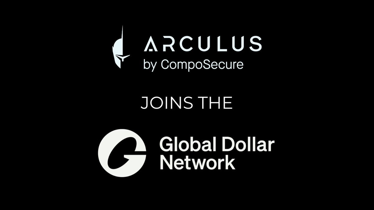 🔐ARCULUS Joins the Global Dollar Network

@ThisIsArculus by CompoSecure is now a member of the Global Dollar Network, a major initiative accelerating the adoption of trusted, regulated #stablecoins worldwide.

Learn more here: bit.ly/4djd6CO.

<a href="/global_dollar/">Global Dollar Network 🌎</a>